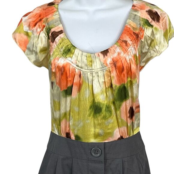 Anthropologie Floral Top Mini Dress - Picture 5 of 9